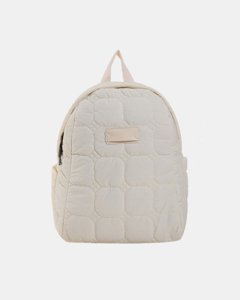 Quilted Polyester Backpack Bag