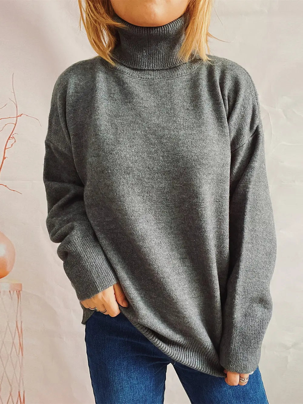 Winter Delacroix — Turtleneck Long Sleeve Sweater, alternate view 12