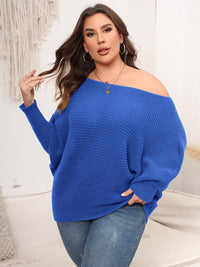 Sage Moreau — Full Size Boat Neck Batwing Sleeve Sweater