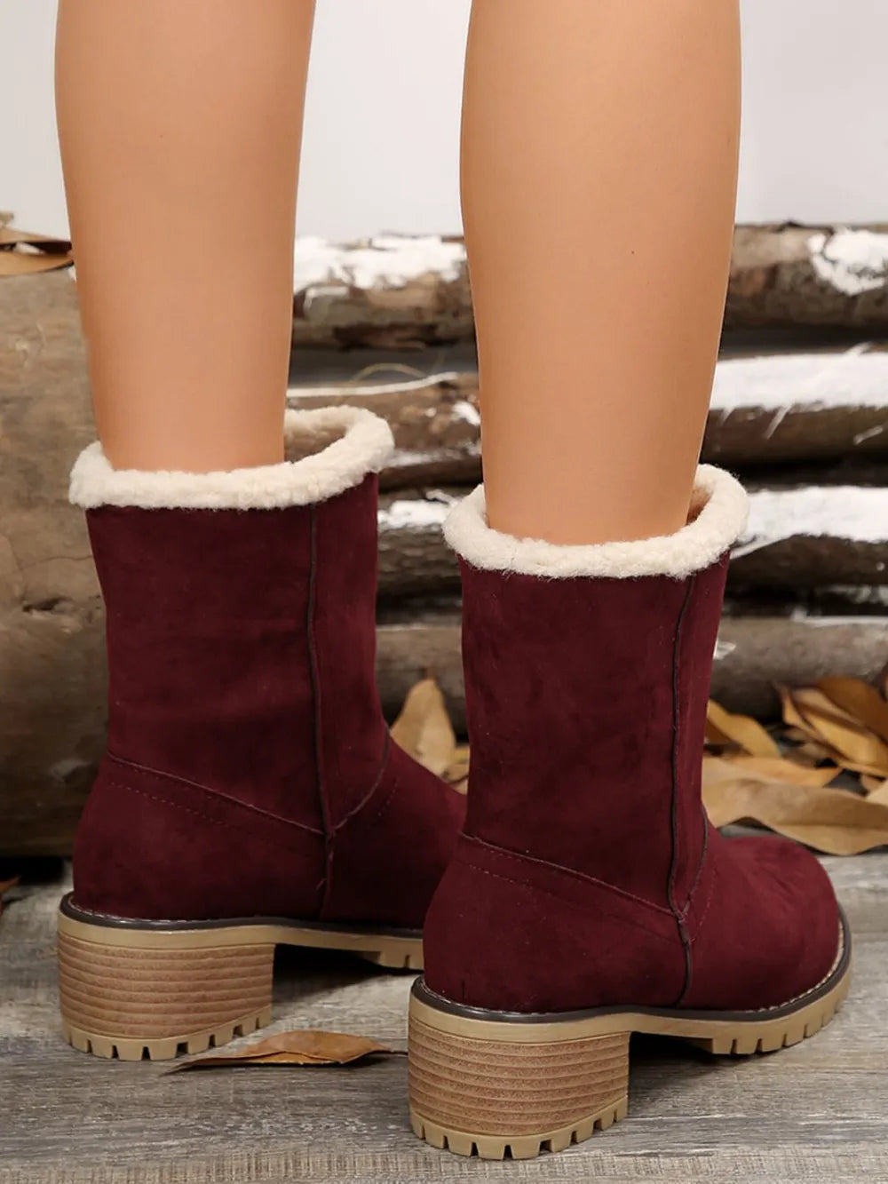 Finley Saint-Clair — Thermal Fuzzy Block Heel Boots, alternate view 21