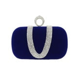 Verona Diamond Velvet Clutch