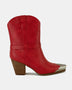 Beast Fashion Faux Leather Metal Toe Ankle Boots - Opulent Empire