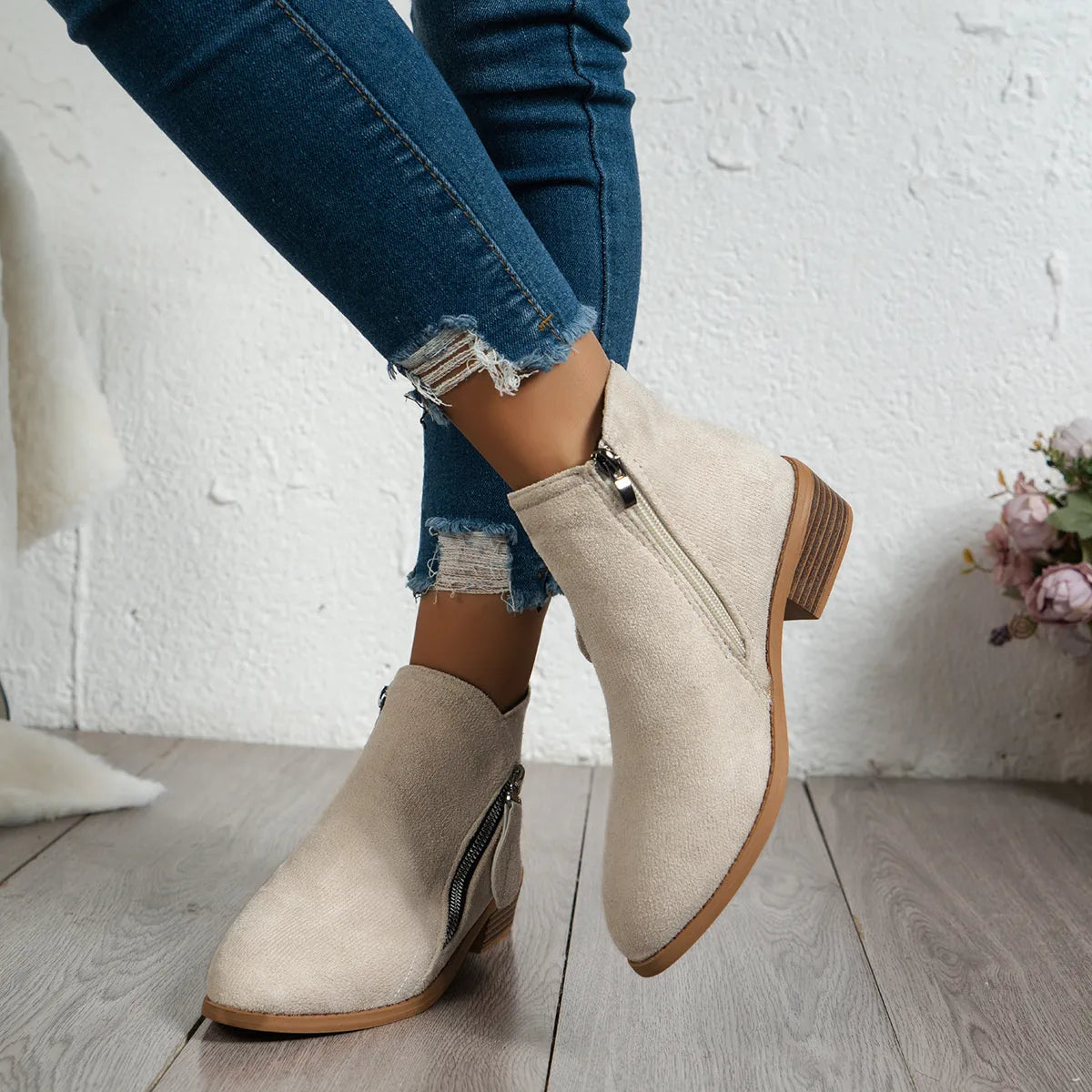 Bellamy Bellini — Side Zip Ankle Boots with Block Heel, alternate view 10