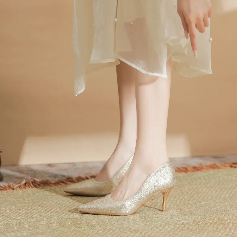 Nova Sorrento — Point Toe Kitten Heels Pumps Fashion Footwear, alternate view 6