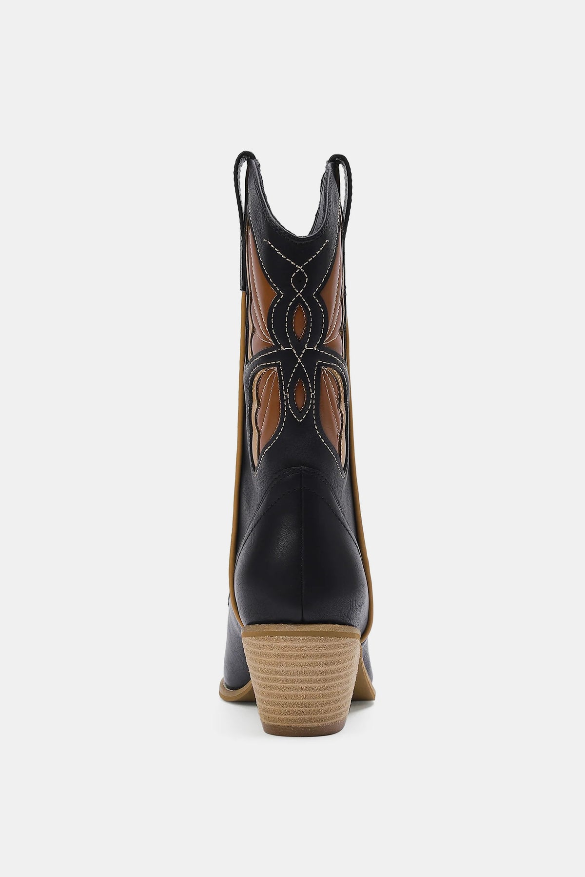 Arden Montclair — Beast Fashion Butterfly Cut Detail Point Toe Boots Black Fashion Footwear, alternate view 5