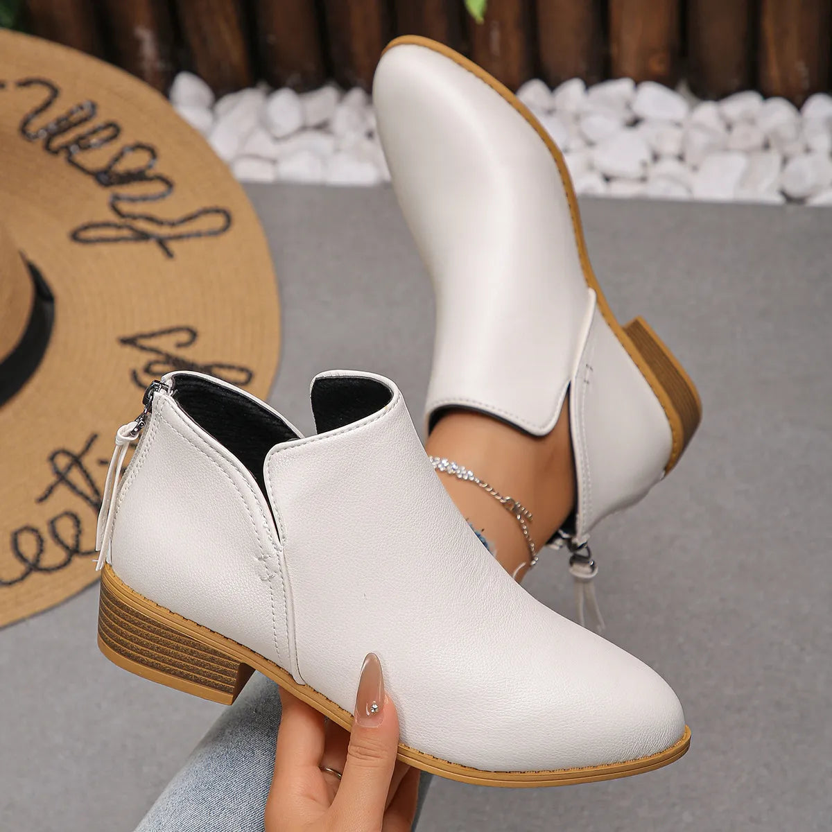 Sage Venturi — Classic Block Heel Ankle Boots, alternate view 9