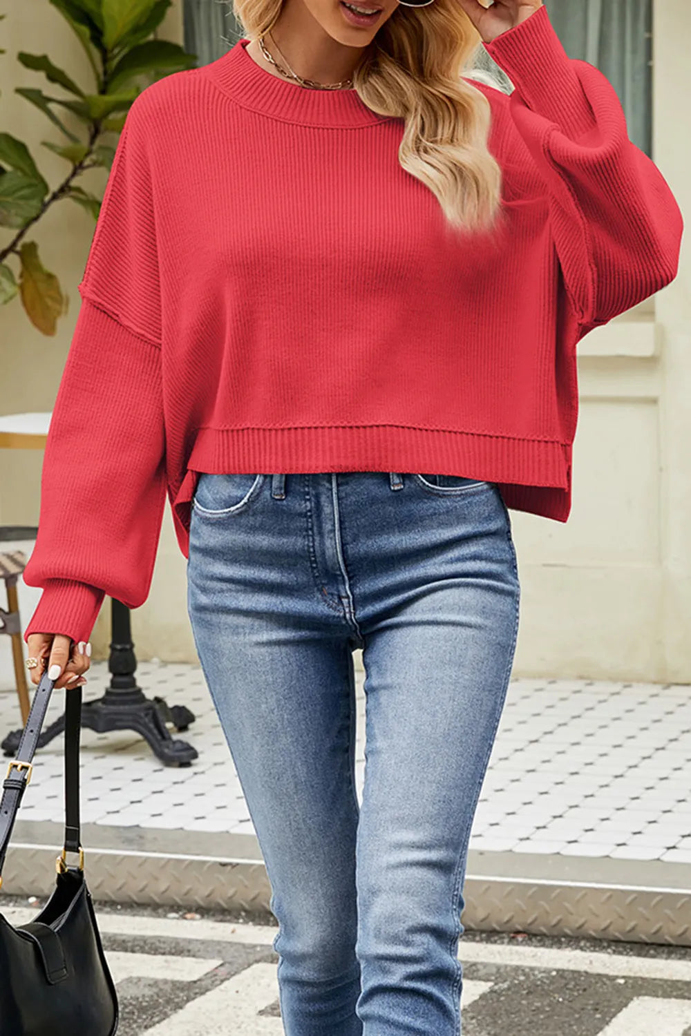 Bellamy Fontaine — Round Neck Dropped Shoulder Sweater, alternate view 29