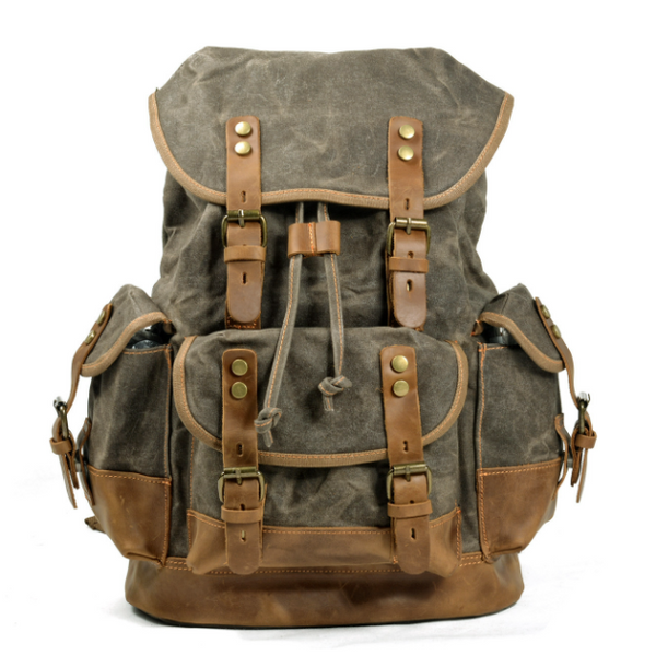 Wear-resistant canvas backpack