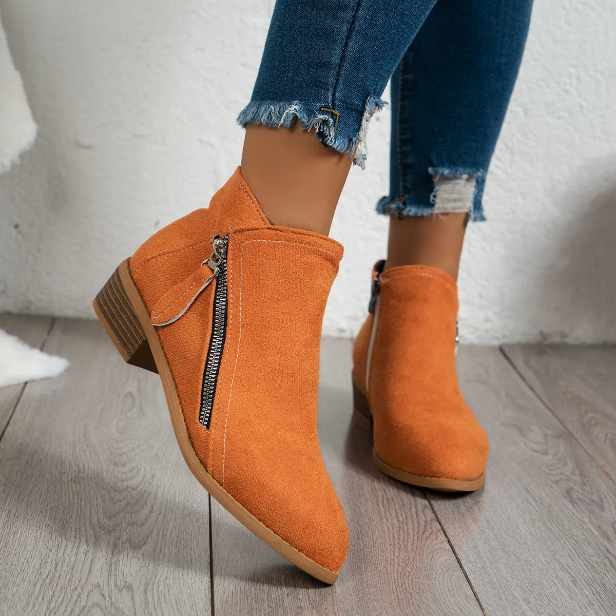 Bellamy Bellini — Side Zip Ankle Boots with Block Heel, alternate view 15