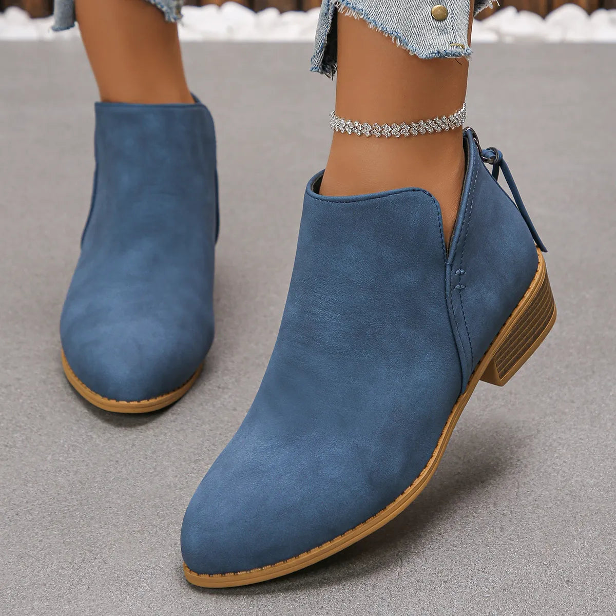 Sage Venturi — Classic Block Heel Ankle Boots, alternate view 7