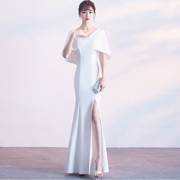 Banquet V-neck Slimming Fishtail Dress - Opulent EmpireBanquet V-neck Slimming Fishtail DressOpulent EmpireClothing