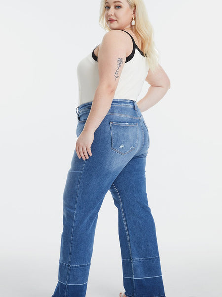 BAYEAS Full Size High Waist Cat's Whisker Wide Leg Jeans - Opulent EmpireBAYEAS Full Size High Waist Cat's Whisker Wide Leg JeansOpulent Empire