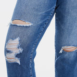 BAYEAS Full Size High Waist Distressed Cat's Whiskers Straight Jeans - Opulent EmpireBAYEAS Full Size High Waist Distressed Cat's Whiskers Straight JeansOpulent Empire