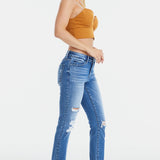 BAYEAS Full Size High Waist Distressed Cat's Whiskers Straight Jeans - Opulent EmpireBAYEAS Full Size High Waist Distressed Cat's Whiskers Straight JeansOpulent Empire