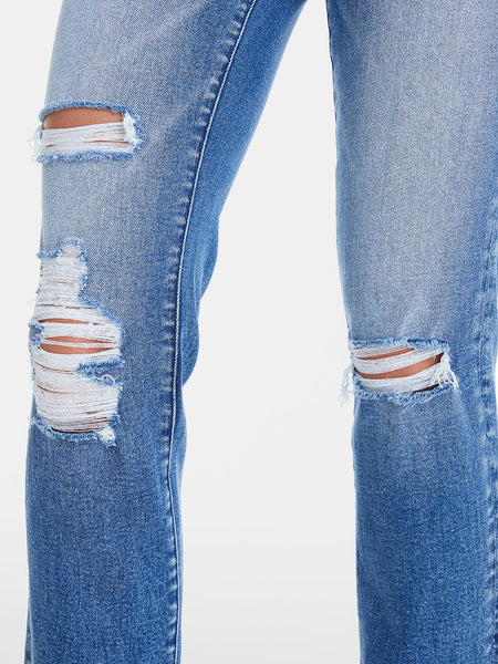 BAYEAS Full Size High Waist Distressed Cat's Whiskers Straight Jeans - Opulent EmpireBAYEAS Full Size High Waist Distressed Cat's Whiskers Straight JeansOpulent Empire