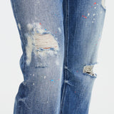 BAYEAS Full Size High Waist Distressed Paint Splatter Pattern Jeans - Opulent EmpireBAYEAS Full Size High Waist Distressed Paint Splatter Pattern JeansOpulent Empire