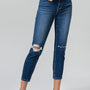 BAYEAS Full Size High Waist Distressed Washed Cropped Mom Jeans - Opulent EmpireBAYEAS Full Size High Waist Distressed Washed Cropped Mom JeansOpulent Empire