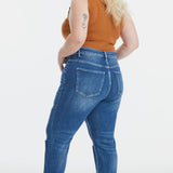 BAYEAS Full Size High Waist Distressed Washed Cropped Mom Jeans - Opulent EmpireBAYEAS Full Size High Waist Distressed Washed Cropped Mom JeansOpulent Empire