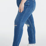 BAYEAS Full Size High Waist Distressed Washed Cropped Mom Jeans - Opulent EmpireBAYEAS Full Size High Waist Distressed Washed Cropped Mom JeansOpulent Empire