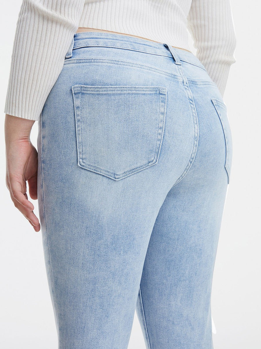 BAYEAS Full Size High Waist Raw Hem Washed Straight Jeans - Opulent EmpireBAYEAS Full Size High Waist Raw Hem Washed Straight JeansOpulent Empire