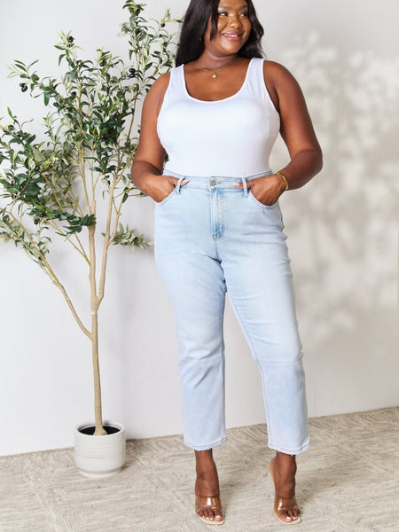 BAYEAS Full Size High Waist Straight Jeans - Opulent EmpireBAYEAS Full Size High Waist Straight JeansOpulent Empire