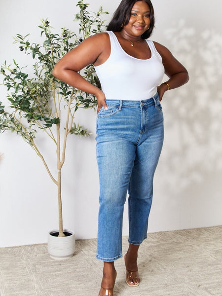 BAYEAS Full Size High Waist Straight Jeans - Opulent EmpireBAYEAS Full Size High Waist Straight JeansOpulent Empire