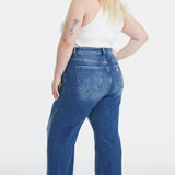 BAYEAS Full Size High Waist Two-Tones Patched Wide Leg Jeans - Opulent EmpireBAYEAS Full Size High Waist Two-Tones Patched Wide Leg JeansOpulent Empire