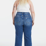 BAYEAS Full Size High Waist Two-Tones Patched Wide Leg Jeans - Opulent EmpireBAYEAS Full Size High Waist Two-Tones Patched Wide Leg JeansOpulent Empire