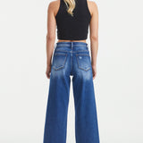 BAYEAS Full Size High Waist Two-Tones Patched Wide Leg Jeans - Opulent EmpireBAYEAS Full Size High Waist Two-Tones Patched Wide Leg JeansOpulent Empire