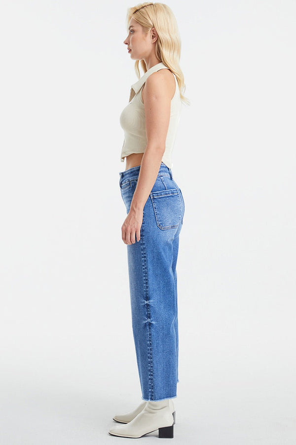 BAYEAS® Hem High Waist Wide Leg Jeans - Opulent EmpireBAYEAS® Hem High Waist Wide Leg JeansOpulent Empire