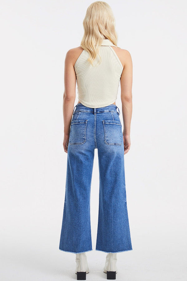 BAYEAS® Hem High Waist Wide Leg Jeans - Opulent EmpireBAYEAS® Hem High Waist Wide Leg JeansOpulent Empire