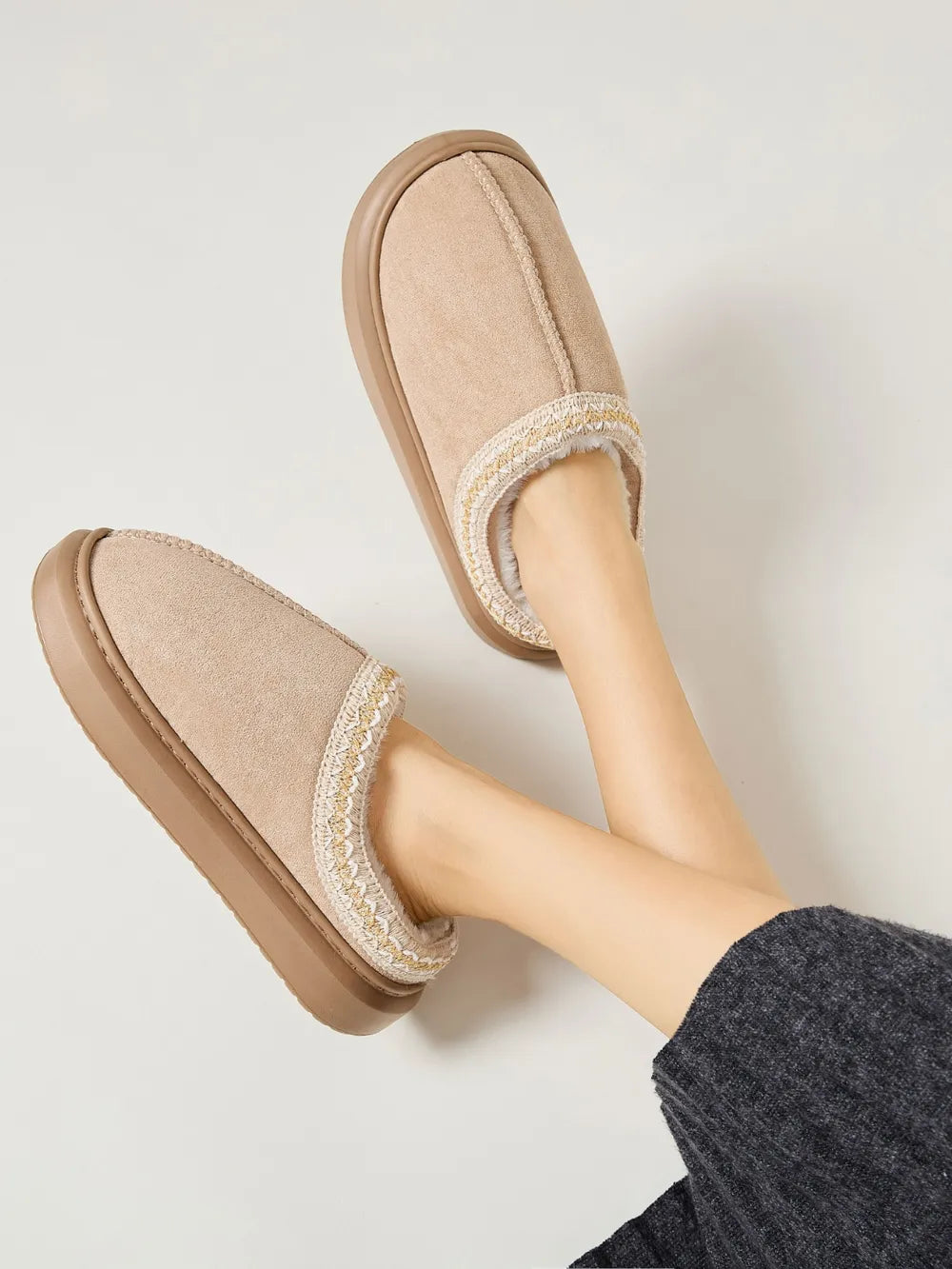 Emery Marino — Faux Fur Suede Platform Slippers Fashion Footwear, alternate view 11