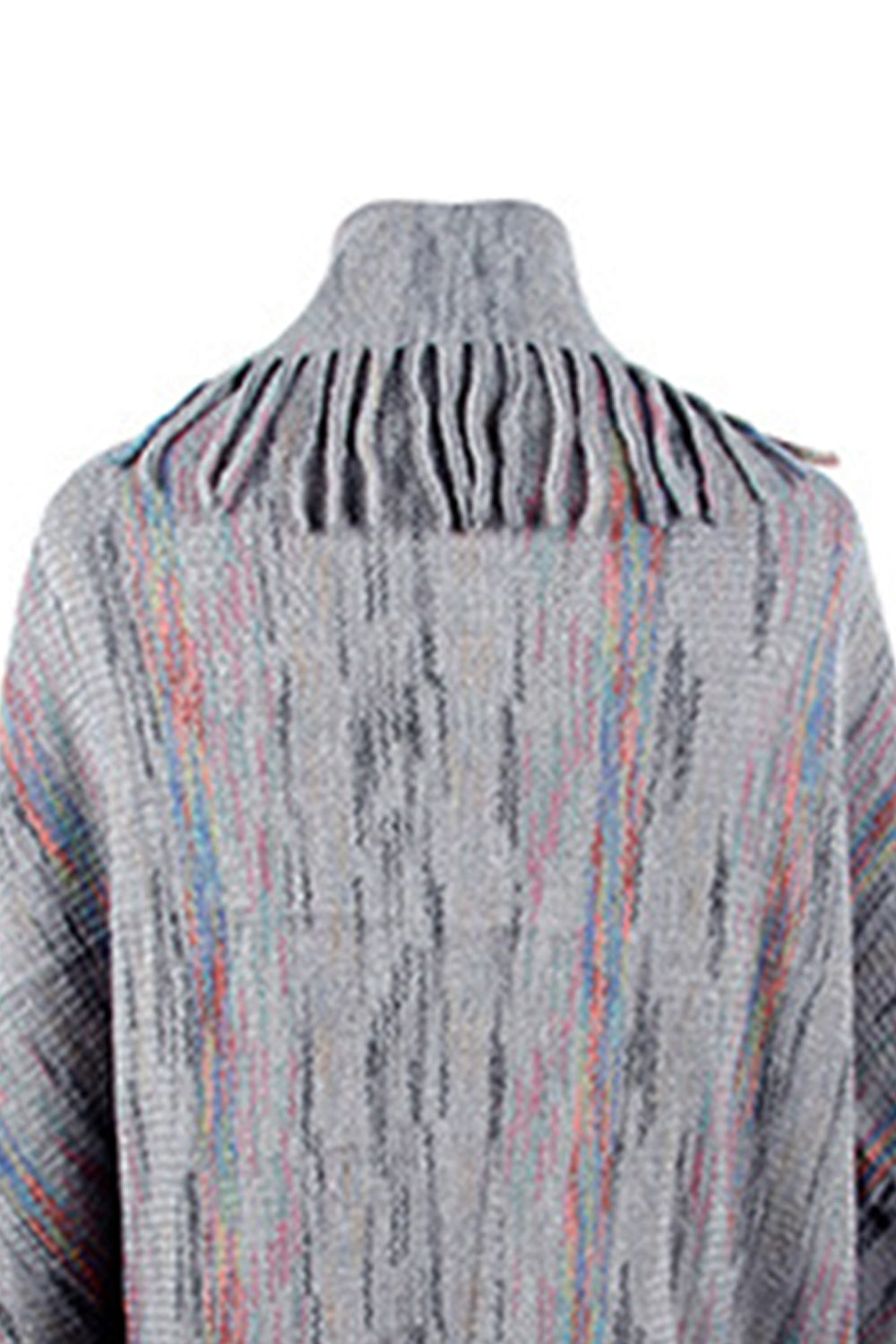 Marlowe Versailles — Fringe Detail Printed Poncho, alternate view 8