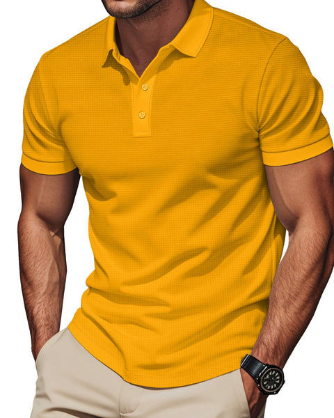 Men's Full Size Short Sleeve Collared Polo Plus Size - Opulent Empire