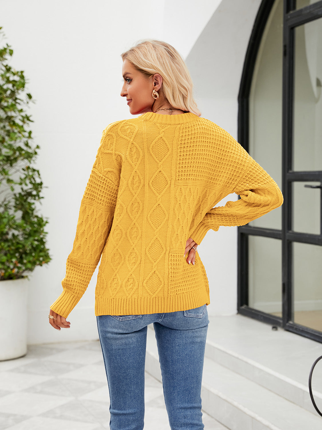 Jules Valmont — Round Neck Dropped Shoulder Sweater, alternate view 12