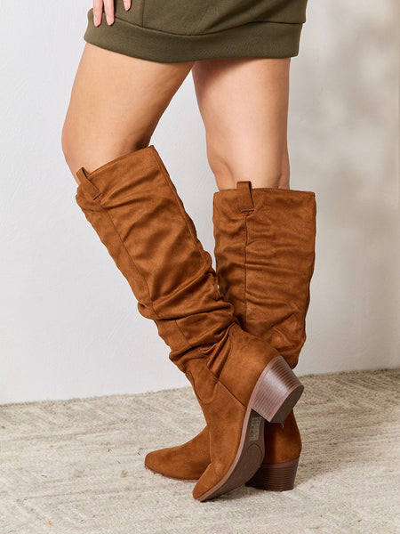 East Lion Corp Block Heel Knee High Boots - Opulent Empire