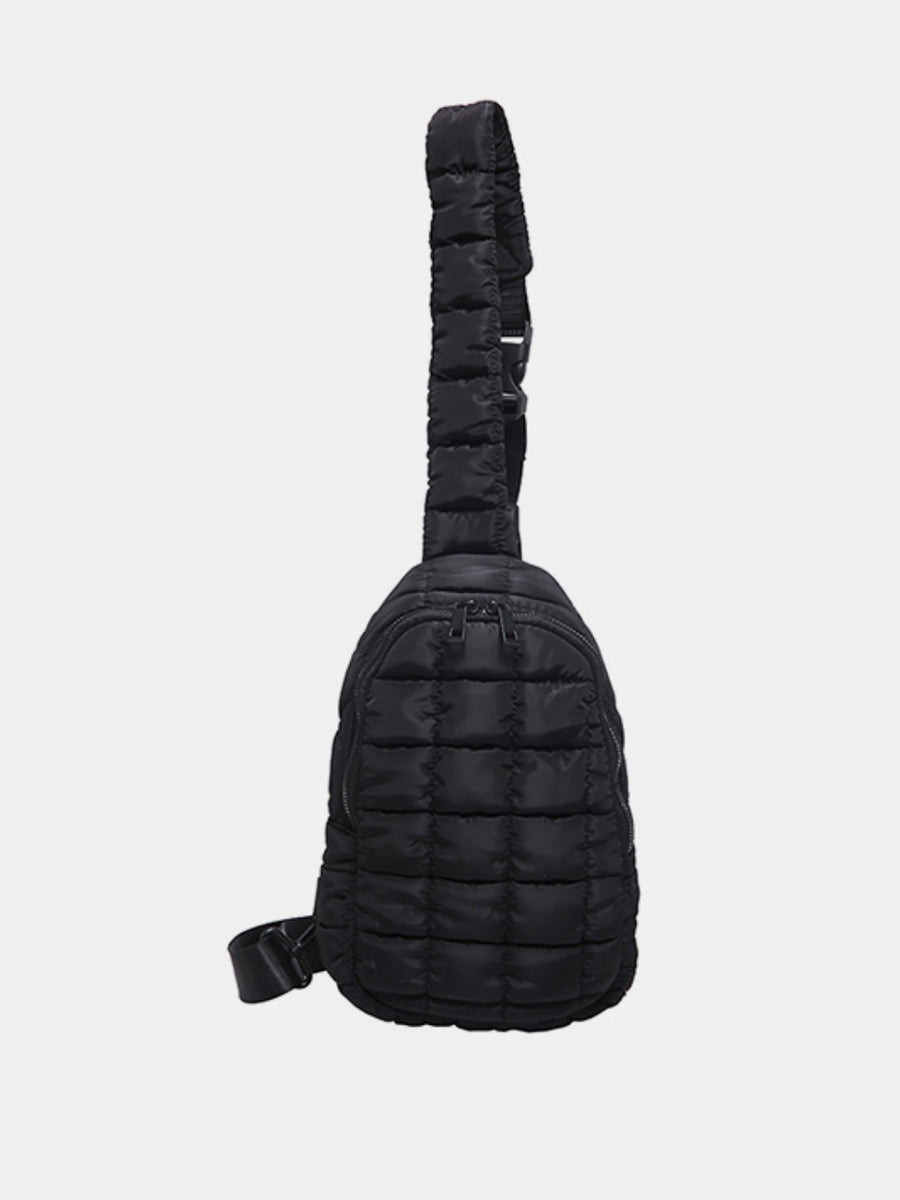 Quilted Nylon Crossbody  Bag