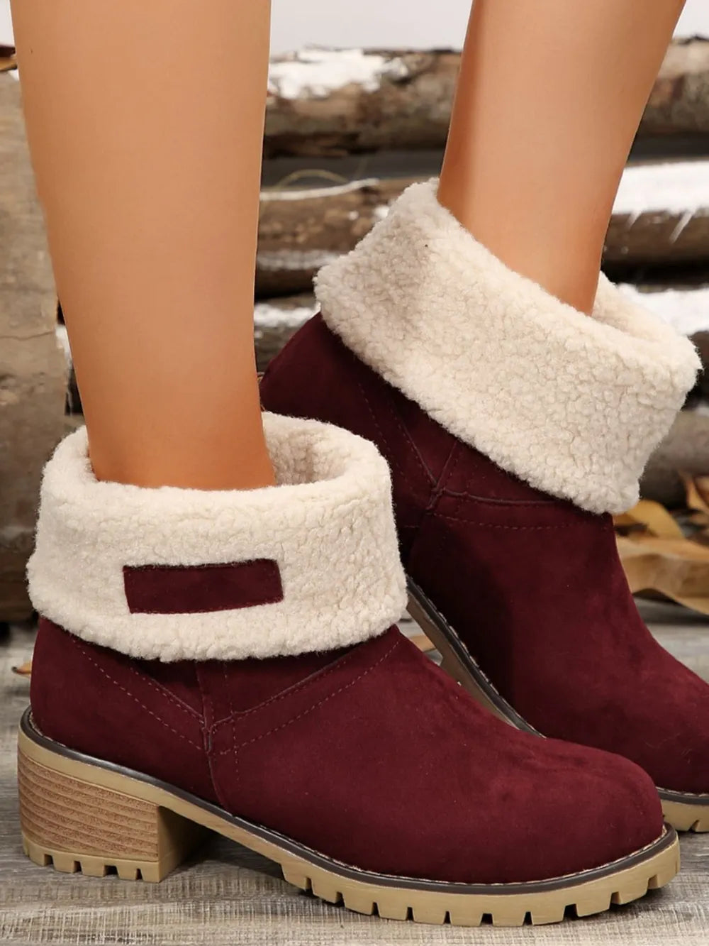 Finley Saint-Clair — Thermal Fuzzy Block Heel Boots, alternate view 23