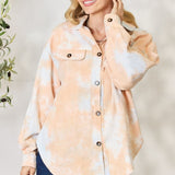 BiBi Tie Dye Button Down Long Sleeve Shirt - Opulent EmpireBiBi Tie Dye Button Down Long Sleeve ShirtOpulent Empire