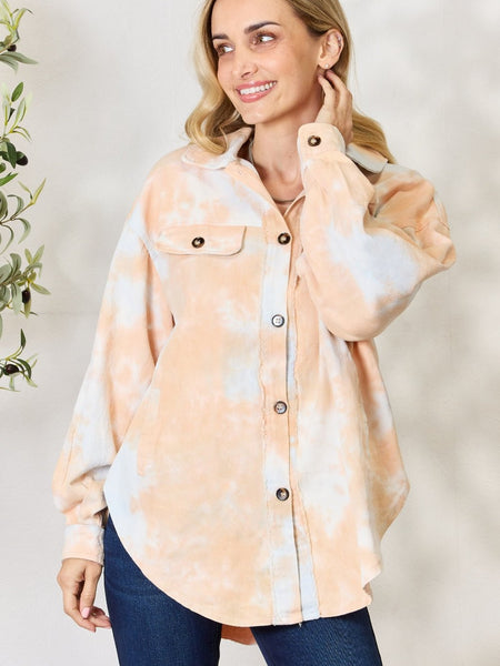 BiBi Tie Dye Button Down Long Sleeve Shirt - Opulent EmpireBiBi Tie Dye Button Down Long Sleeve ShirtOpulent Empire