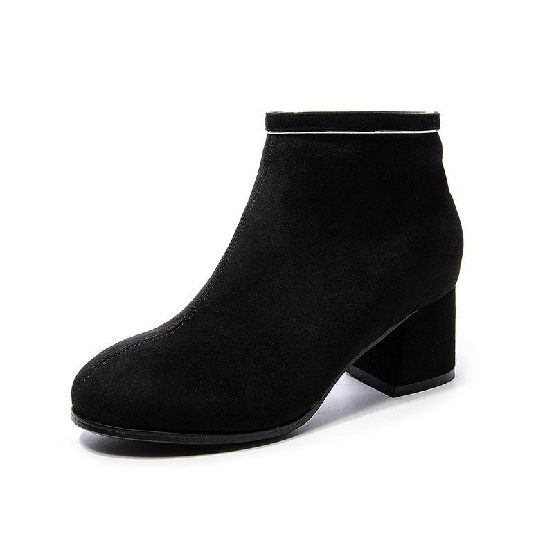 Black Martin Boots Shoes Women Thick Heels - Opulent EmpireBlack Martin Boots Shoes Women Thick HeelsOpulent Empire0