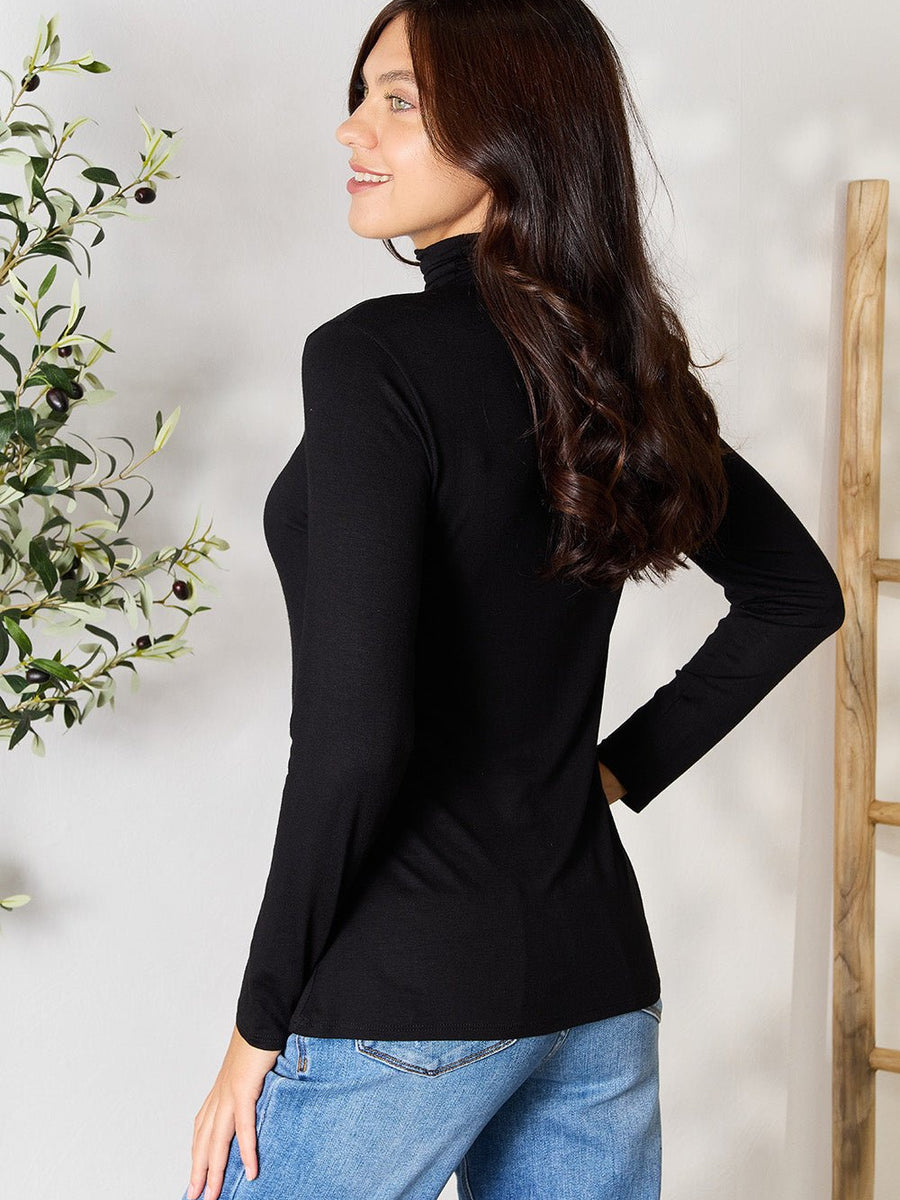 BOMBOM Turtleneck Long Sleeve Blouse - Opulent EmpireBOMBOM Turtleneck Long Sleeve BlouseOpulent Empire