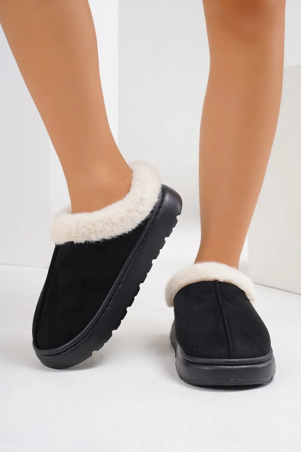 Blaise Allegra — Furry Round Toe Platform Slippers Fashion Footwear, alternate view 7