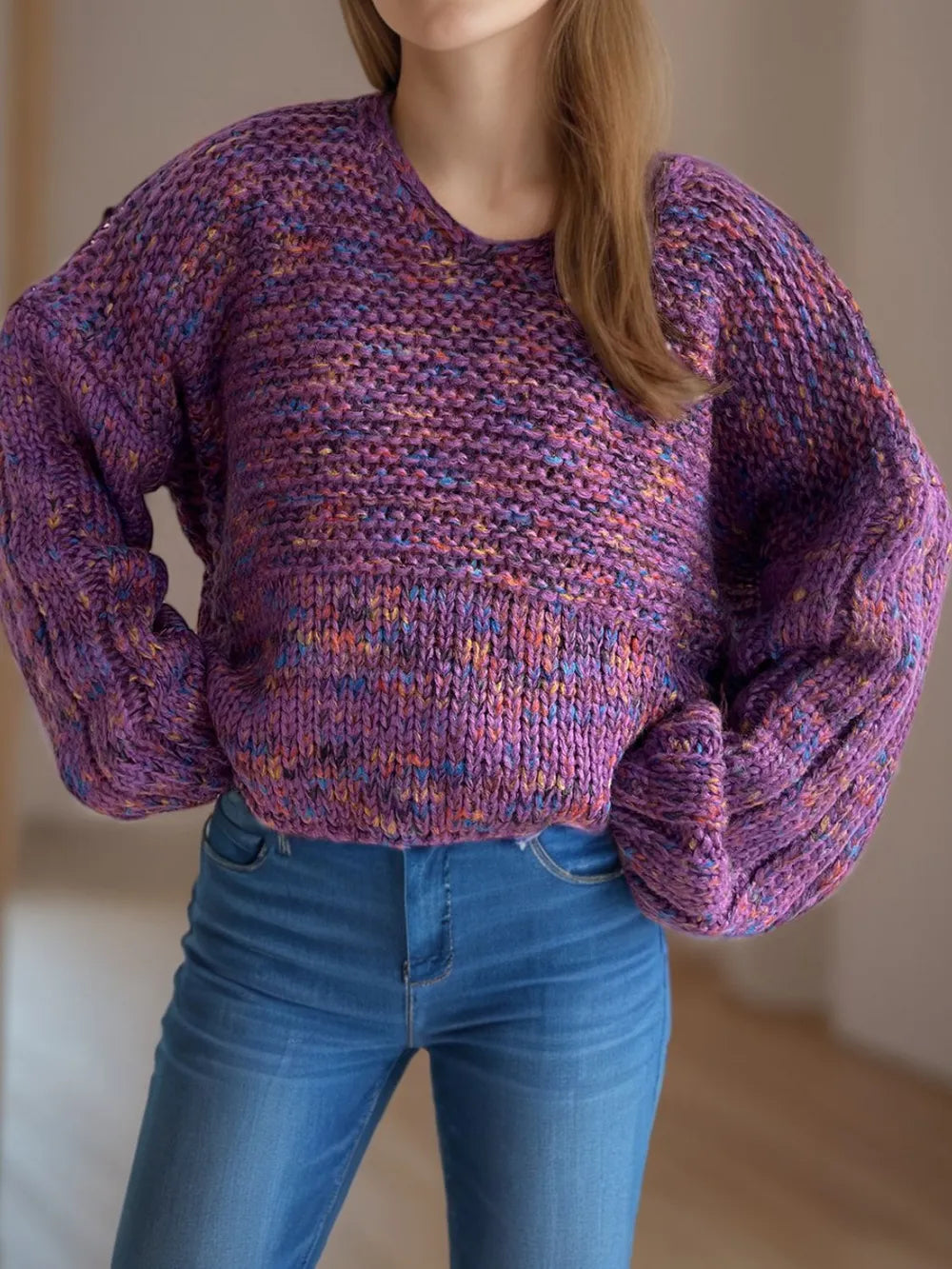 Ocean Rivière — Dropped Shoulder Long Sleeve Sweater, alternate view 6