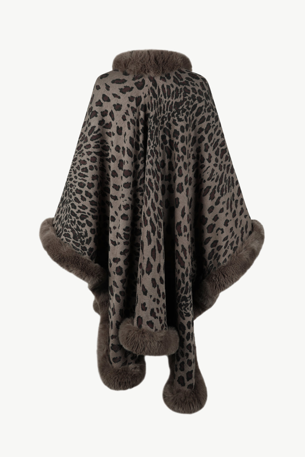 Sage Versailles — Leopard Open Front Poncho, alternate view 16