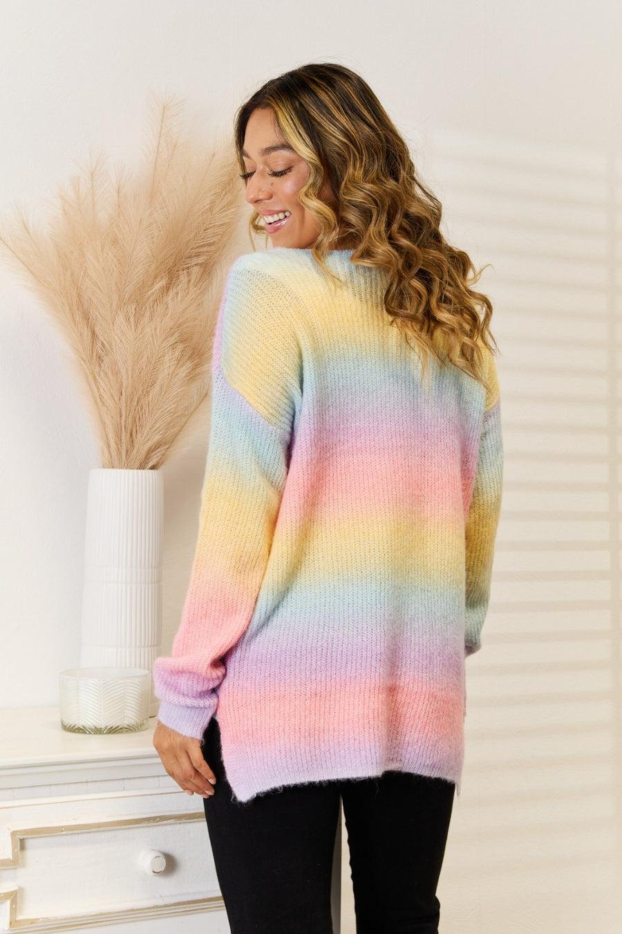 Blaise Fontaine — Angel Wings Gradient V-Neck Sweater, alternate view 2