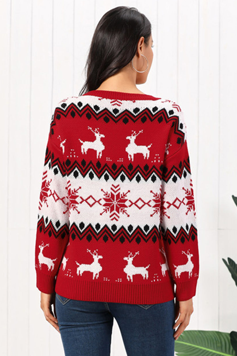 Onyx Rivière — Reindeer Round Neck Sweater, alternate view 2
