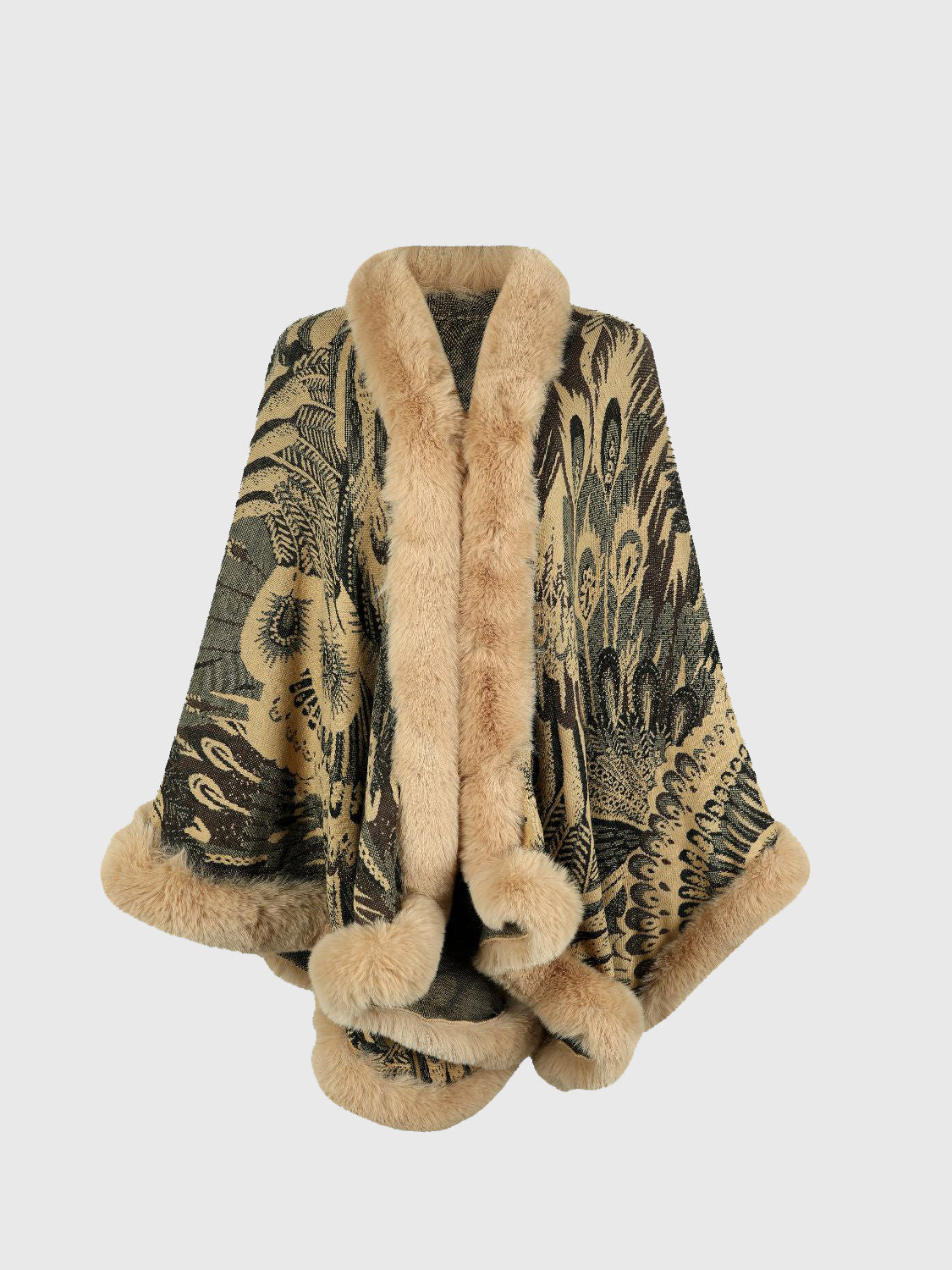 Dove Versailles — Printed Open Front Poncho, alternate view 14