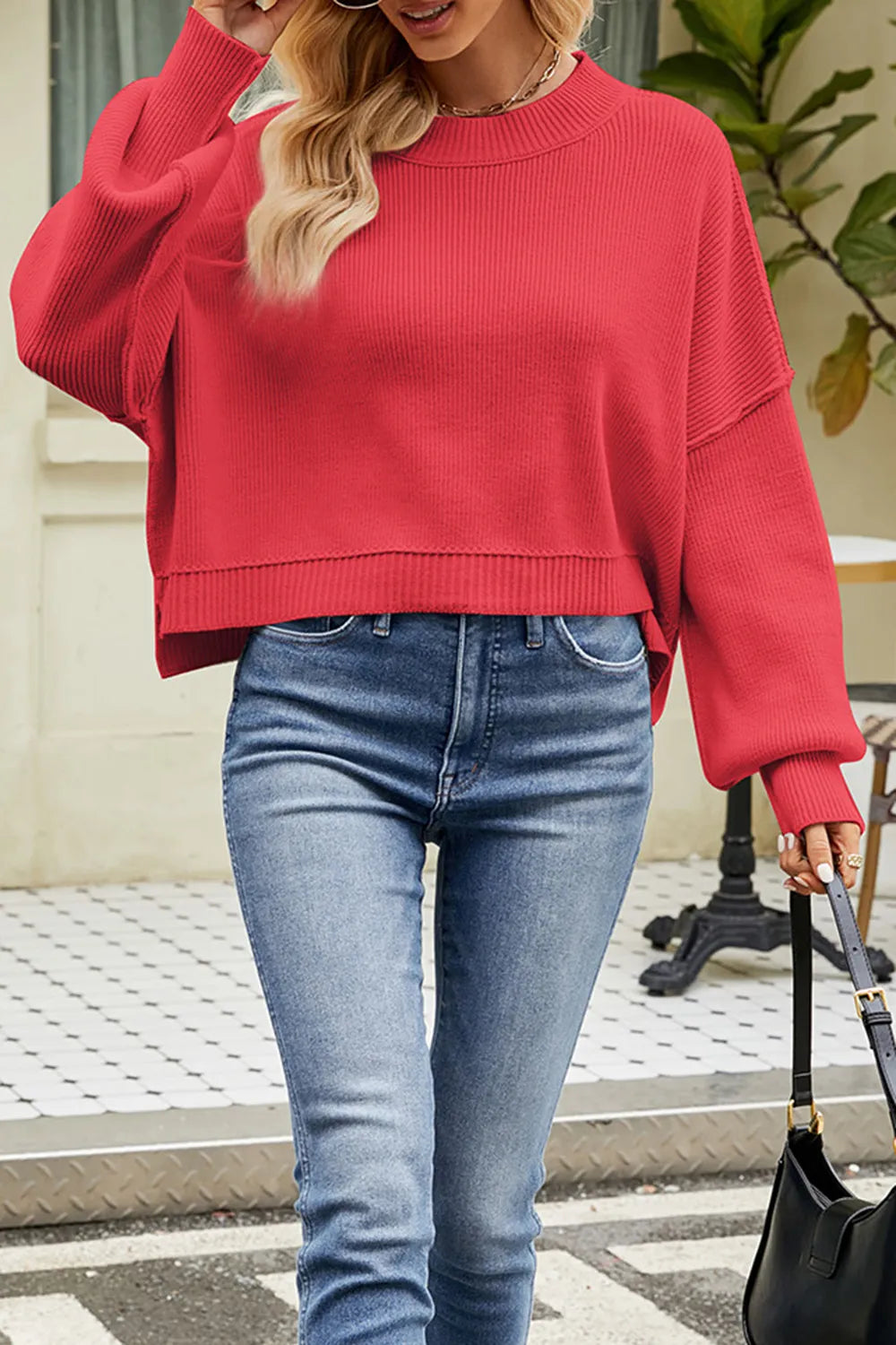 Bellamy Fontaine — Round Neck Dropped Shoulder Sweater, alternate view 28