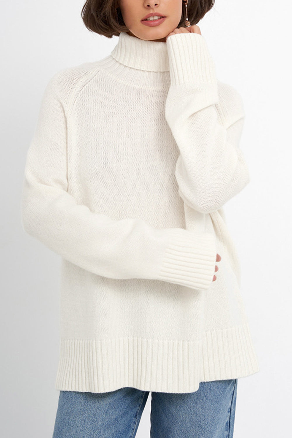 Indigo Moreau — Turtle Neck Raglan Sleeve Sweater, alternate view 12